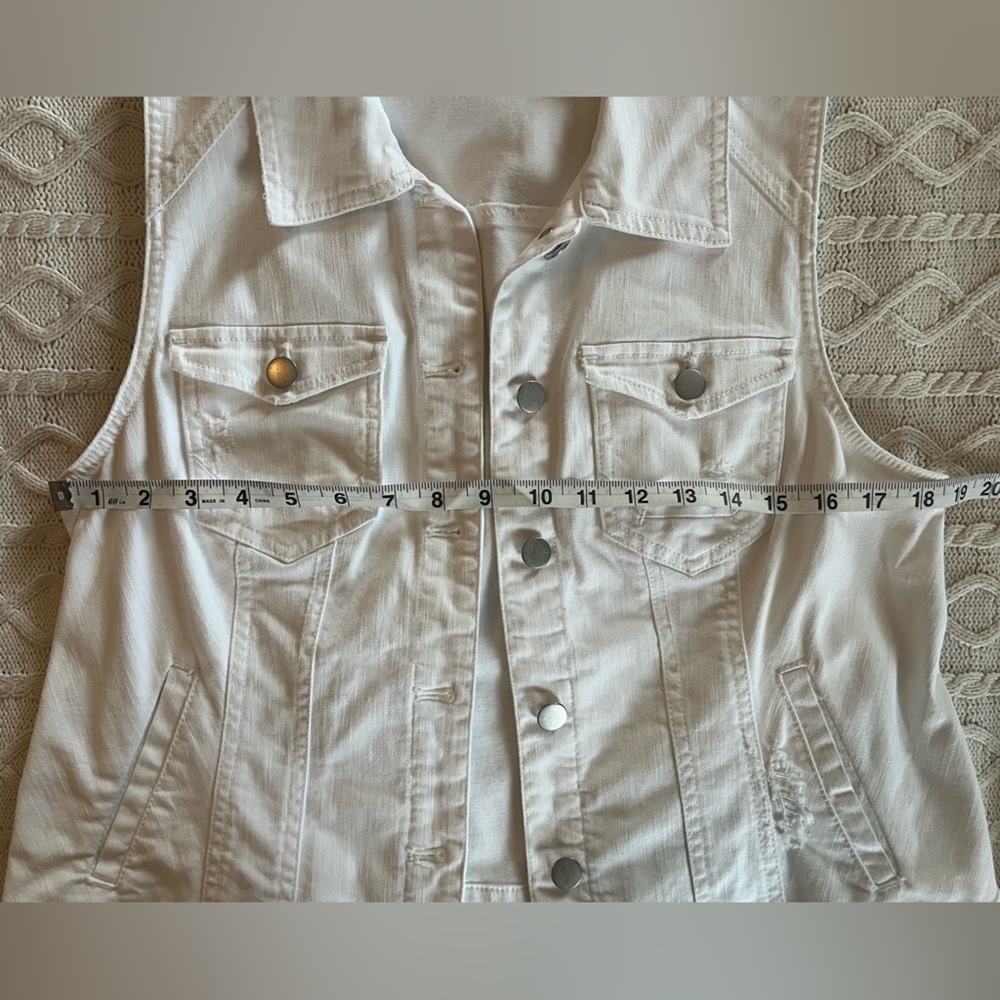 Chico's White Denim Vest - Picture 14 of 15